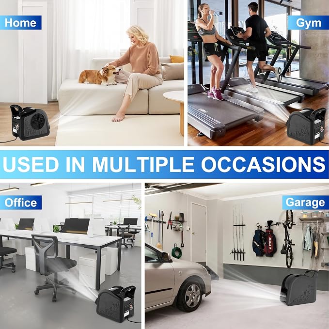 Portable Blower Fan for Home: High Velocity Floor Fans for Cooling and Drying - Air Mover with 185° Rotating for Bedroom