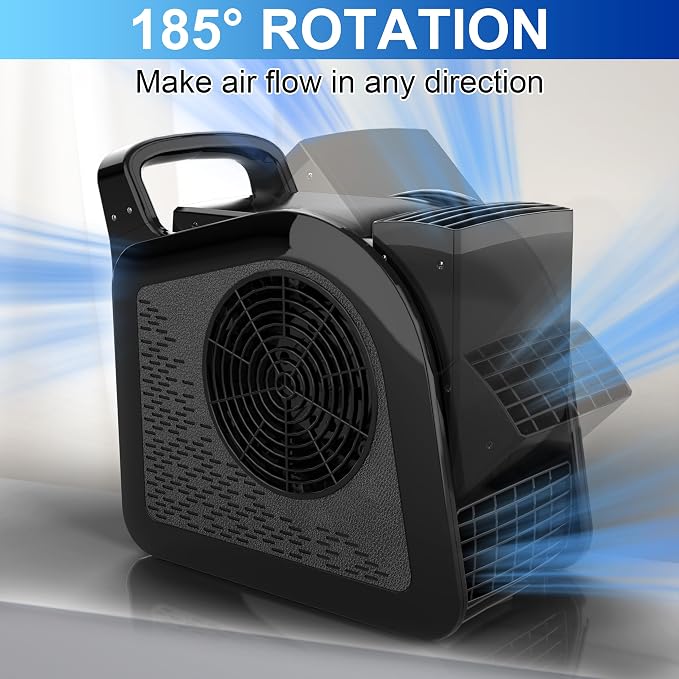 Portable Blower Fan for Home: High Velocity Floor Fans for Cooling and Drying - Air Mover with 185° Rotating for Bedroom