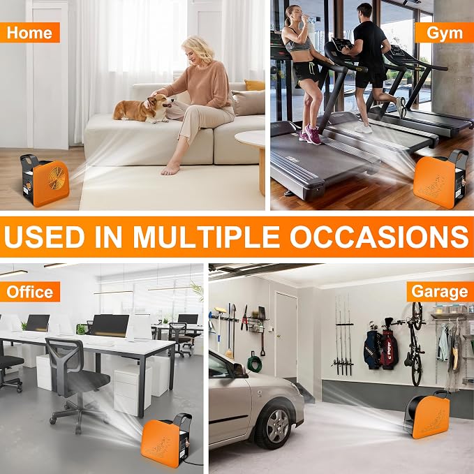 Portable Blower Fan for Home: High Velocity Floor Fans for Cooling and Drying - Air Mover with 185° Rotating for Bedroom