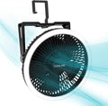 Portable Camping Fan with LED Lantern, 24HRS Running 8inch Rechargeable Tent Fan, Powerful 3-Speed 180° Rotate with Hook