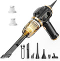Portable Car Vacuum Cordless Mini Handheld Vacuums Cleaner Rechargeable with LCD Display and Multi-Nozzles, High Power Hand