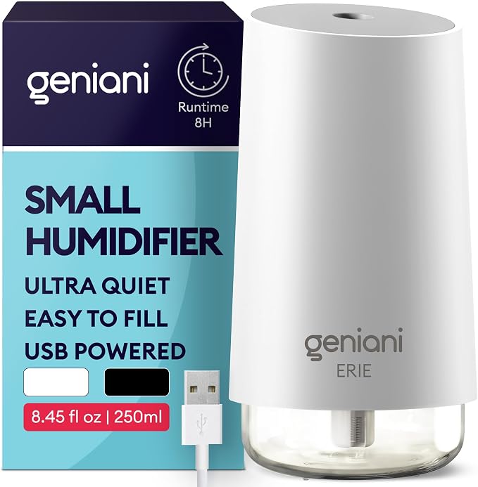 Portable Cool Mist Humidifiers for Bedroom & Office - Ultrasonic Humidifier for Home, Baby, Small Room with Auto Shut Off