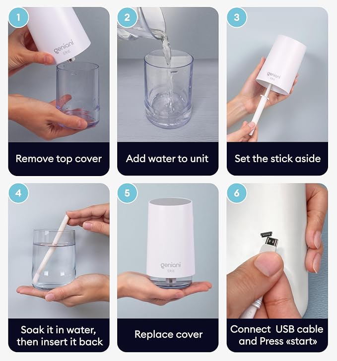 Portable Cool Mist Humidifiers for Bedroom & Office - Ultrasonic Humidifier for Home, Baby, Small Room with Auto Shut Off