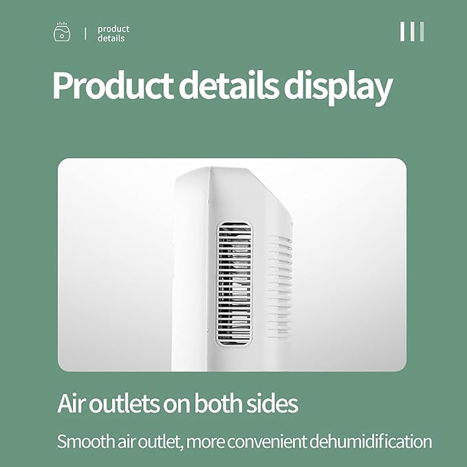 Portable Dehumidifier with Drain Hose 2.5L Water Tank, 2.5L Dehumidifier with Hose Moisture Absorber for Kitchen Bedroom