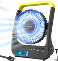 Portable Desk Fan, D Battery Operated Fan for Hurricane, Powered Fan by USB Cable 214H Long Lasting with Timer 6'' Portable