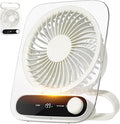 Portable Desk Fan - USB Rechargeable Small Personal Fan, Battery Operated with Variable Speeds, Ultra Quiet 180° Tilt