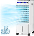 Portable Evaporative Air Cooler, 3 in 1 Swamp Cooler with Remote Control, 7H Timer, 3 Wind Speeds, 3 Modes, 4 Ice Boxes