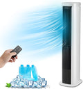 Portable Evaporative Air Cooler for Room, 40-Inch Bladeless Cooling Tower Cooler with Remote Control, 4 Ice