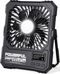 Portable Fan, Camping Fan, 6-Inch Rechargeable Ultra Thin Foldable Desk Fan with LED Light, Built-in Power Bank, Remote