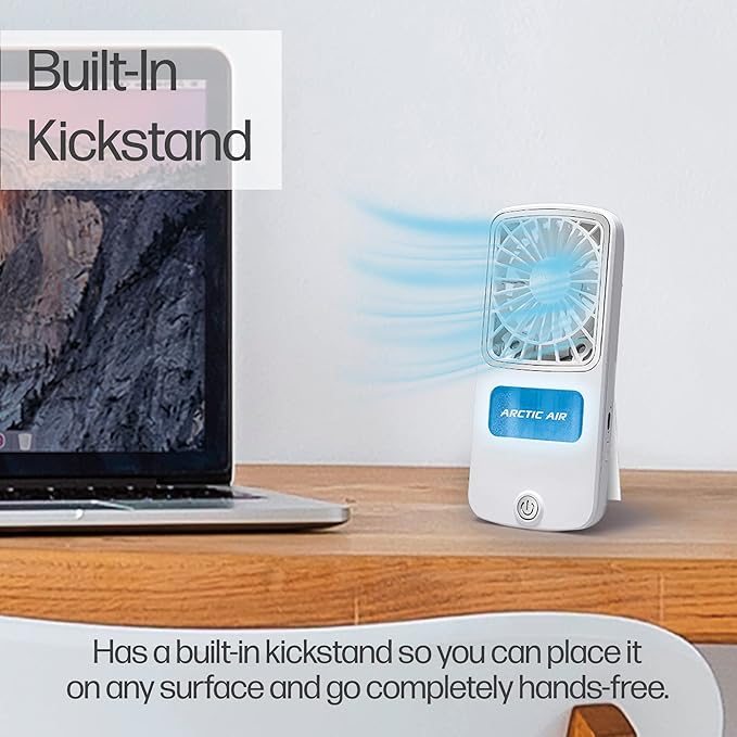 Portable Fan, Pocket Chill Handheld Mini Fan, Rechargeable Personal Air Cooler with Hydro-Chill Technology, 3 Speeds &