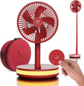Portable Fan - Wireless Battery Operated Fan - 4 Speeds - LED Lighting - Carry Case & Remote Control - Cruise Travel