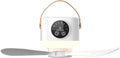 Portable Fan with Remote, Ultra Quiet USB Fan, 4 Speeds & 3 Warm Lights, Hanging Travel Fan with Timer, for Office, Bedroom