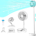 Portable Foldable Oscillating Fan with Remote Control, 7200mAh Rechargeable USB Standing Fan, 8'' Quiet Table Fan with 3
