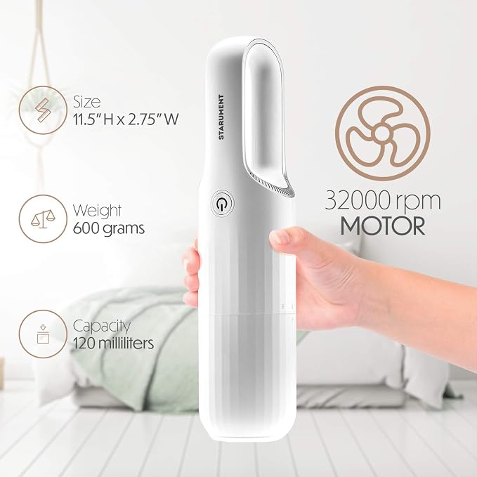 Portable Hand Vacuum Cleaner Handheld Cordless Cleaner for Dust Pet Hair Dirt, Home, Car Interior, Lightweight, Easy to Use