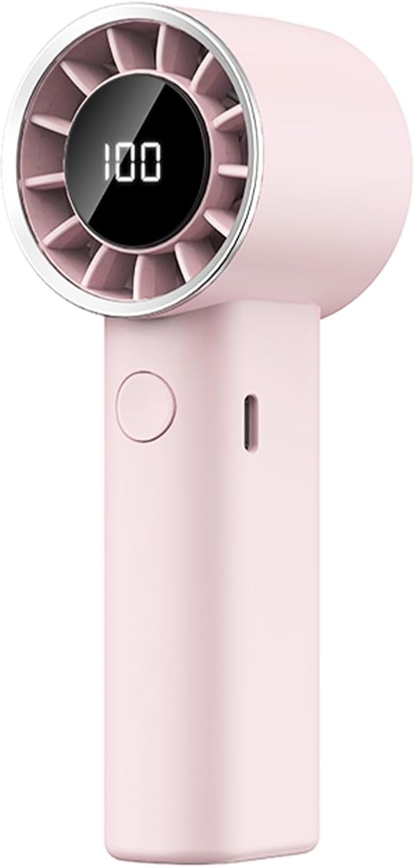 Portable Handheld Fan, 100 Speeds Adjustable Mini Personal fan, 3000mAh USB-C Rechargeable Battery Operated, Digital Display