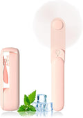 Portable Handheld Fan, 2 IN 1 Mini Hand Fan, Battery Operated [8-15 Working Hours], USB Rechargeable Personal Foldable Fan