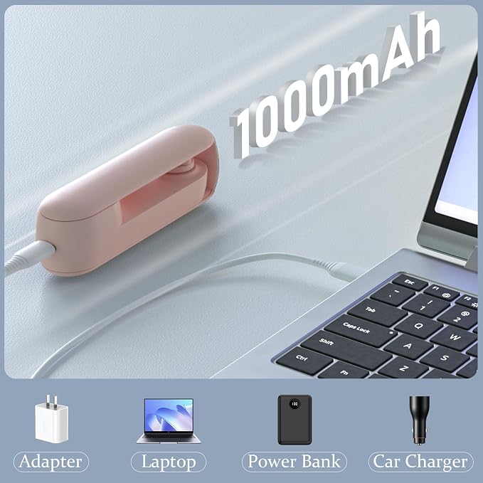 Portable Handheld Fan, 2 IN 1 Mini Hand Fan, Battery Operated [8-15 Working Hours], USB Rechargeable Personal Foldable Fan