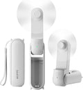 Portable Handheld Fan, 3 IN 1 Mini Foldable Travel Fans [17H Max Cooling Time] with Power Bank, Pocket Design