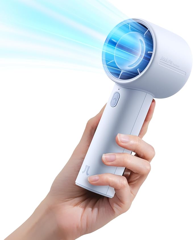 Portable Handheld Fan, 4000mAh Rechargeable Mini,Up to 22 Hours Cooling,5 Speed Strong Wind, USB Personal Fan for Travel