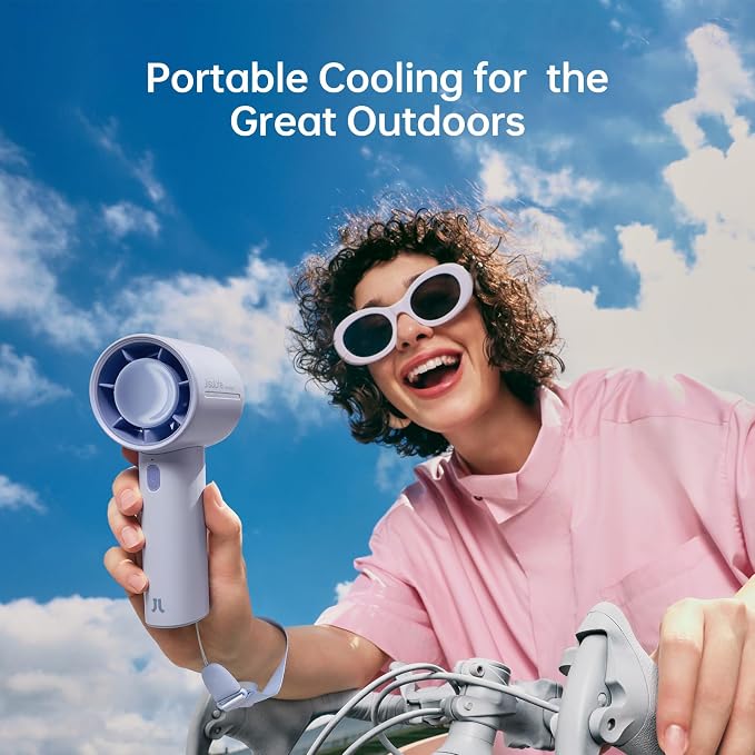 Portable Handheld Fan, 4000mAh Rechargeable Mini,Up to 22 Hours Cooling,5 Speed Strong Wind, USB Personal Fan for Travel