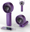 Portable Handheld Fan, 4000mAh, USB Rechargeable 180° Foldable Mini Desk Fan, 6 Wind Speed, LCD Digital Display, Lanyard as