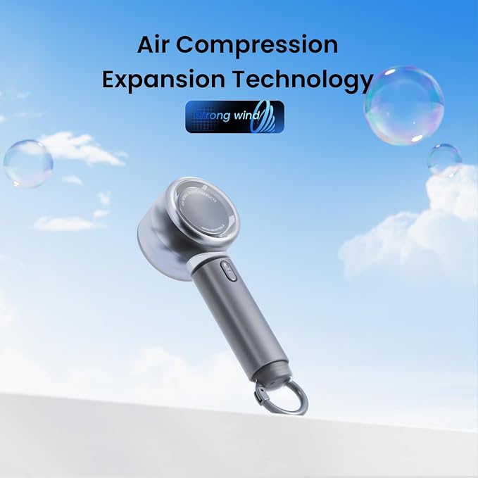 Portable Handheld Fan, 5 Wind Speed Adjustable, 3000mAh Battery Rechargeable, Durable Motor, 13000RPM Super Powerful Wind