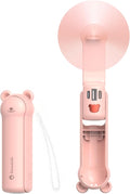 Portable Handheld Fan, Small Mini Foldable Personal Fan [26H Max Cooling Time], 3 IN 1 USB Rechargeable for Travel