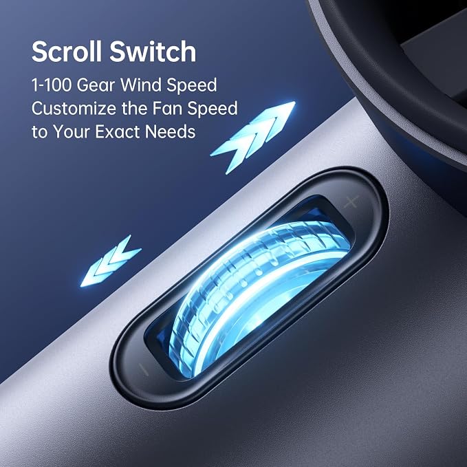 Portable Handheld Fan,Speed(1-100) Adjustable Turbo Mini and 3600mAh Battery Rechargeable Personal Fan,Digital Display,Gifts