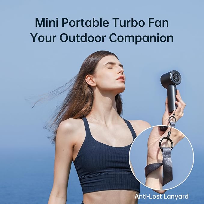 Portable Handheld Fan,Speed(1-100) Adjustable Turbo Mini and 3600mAh Battery Rechargeable Personal Fan,Digital Display,Gifts