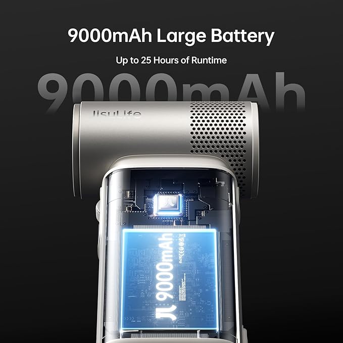 Portable Handheld Fan Ultra2, 9000mAh Max 25 Hrs, 5 IN 1, 100 Speed Turbo Fan Rechargeable 18W Power Bank with Flashlight