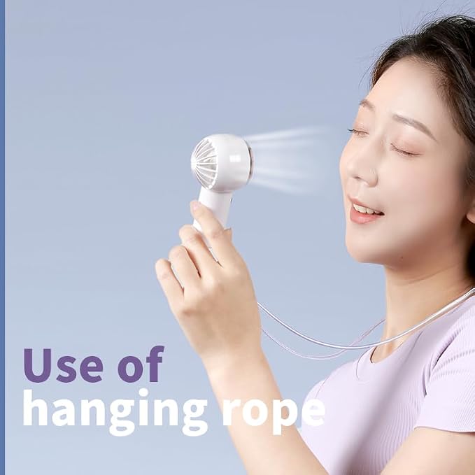 Portable Handheld Mini Fan, 3-Speed Settings with 16,900 RPM High-Speed Personal Fan, USB Rechargeable, Mini Fan with