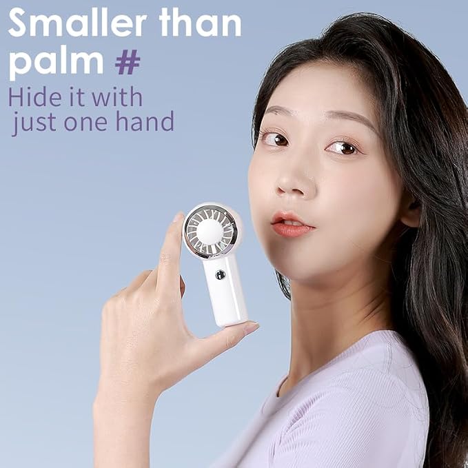 Portable Handheld Mini Fan, 3-Speed Settings with 16,900 RPM High-Speed Personal Fan, USB Rechargeable, Mini Fan with
