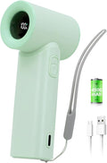 Portable Handheld Turbo Fan 17400RPM High Speed Turbo Mini Fan [15H Max Cooling Time], 4500mAh, 5 Gear Wind, LED Display, USB