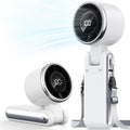 Portable Handheld Turbo Fan - 5 Gear High Speed 4000mAh Rechargeable Mini Personal Hand Fan Blow Cold Air, Battery Operated