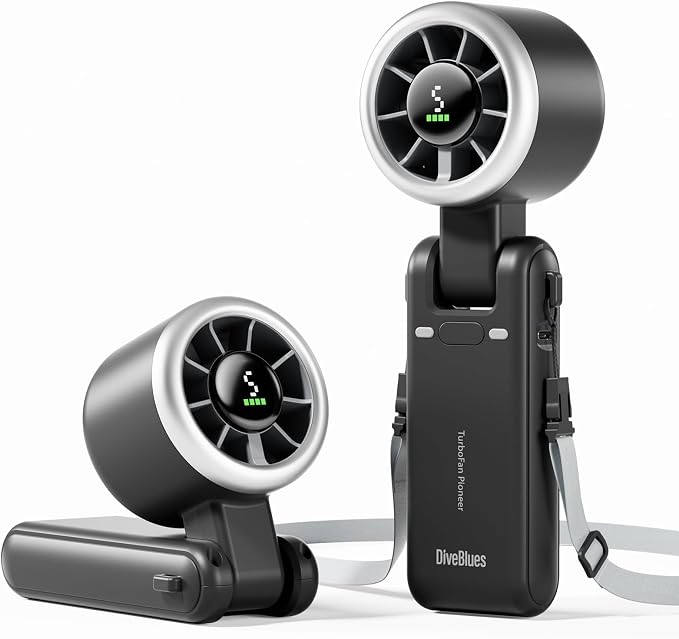 Portable Handheld Turbo Fan, 5 Gear Wind, Battery Operated, Up to 12 Working Hours, product image