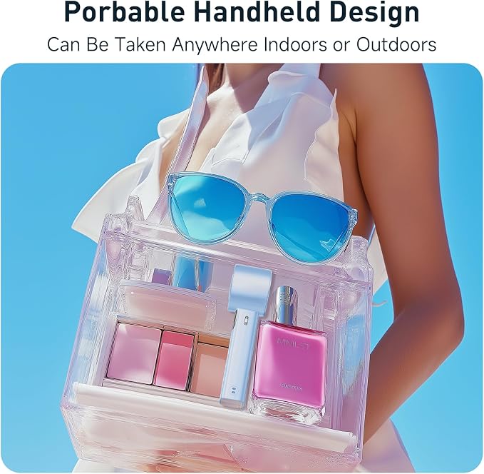 Portable Handheld Turbo Fan - Foldable Mini Fan with Air Turbo Tech, 1-199 Speed Adjustment, 20H Runtime, LED Display