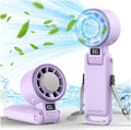 Portable Handheld Turbo Fan with Ice Cooling, Rechargeable Personal Fan, Up tp 12Hrs Cooling, 5 Speed 25550RPM