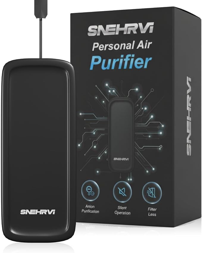 Portable Mini Air Purifier | Wearable Personal Air Cleaner with 50 Million Negative Ions | USB Rechargeable, product image
