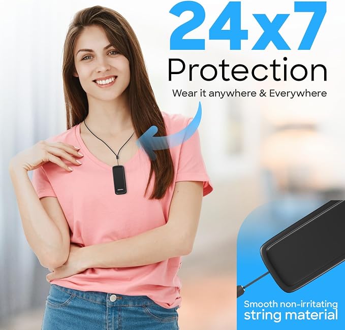 Portable Mini Air Purifier | Wearable Personal Air Cleaner with 50 Million Negative Ions | USB Rechargeable, alternate