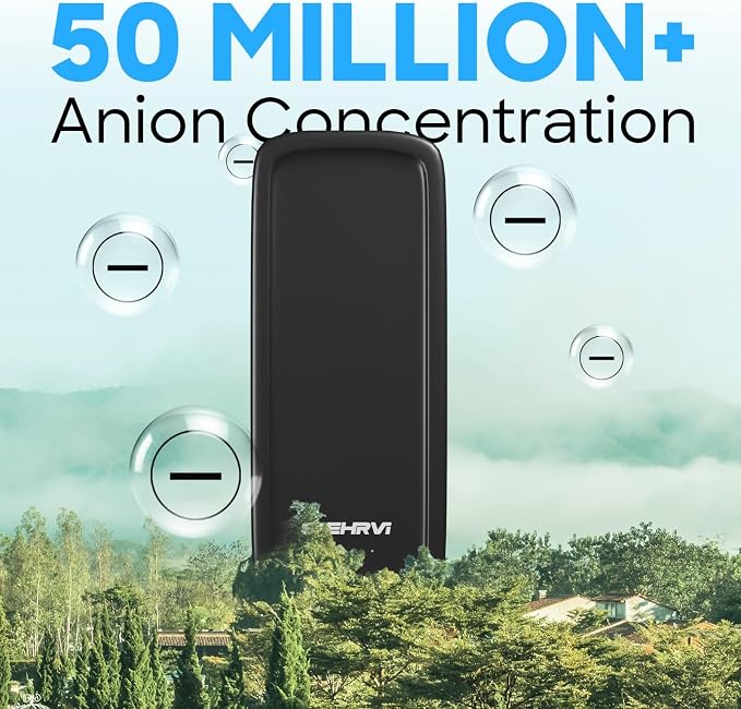 Portable Mini Air Purifier | Wearable Personal Air Cleaner with 50 Million Negative Ions | USB Rechargeable, alternate