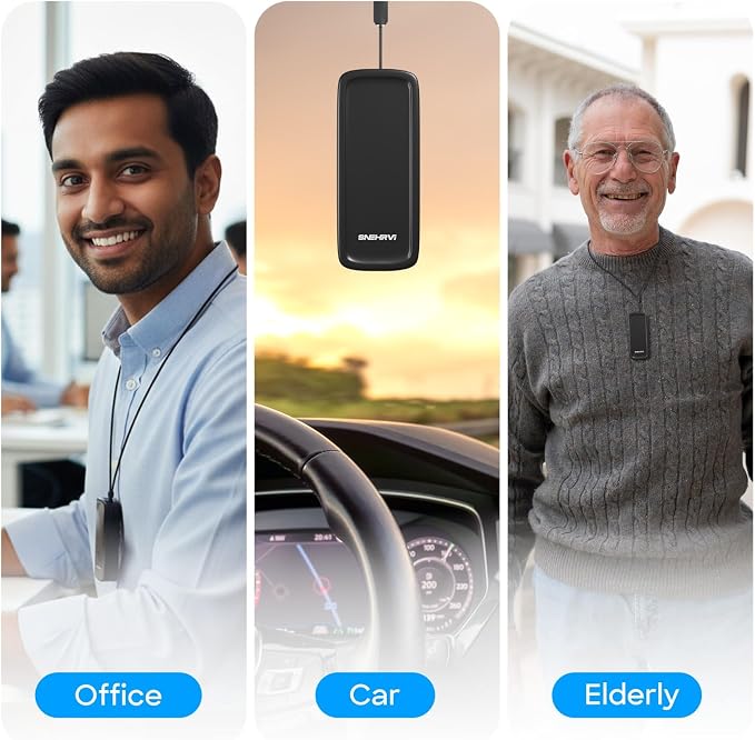 Portable Mini Air Purifier | Wearable Personal Air Cleaner with 50 Million Negative Ions | USB Rechargeable, alternate