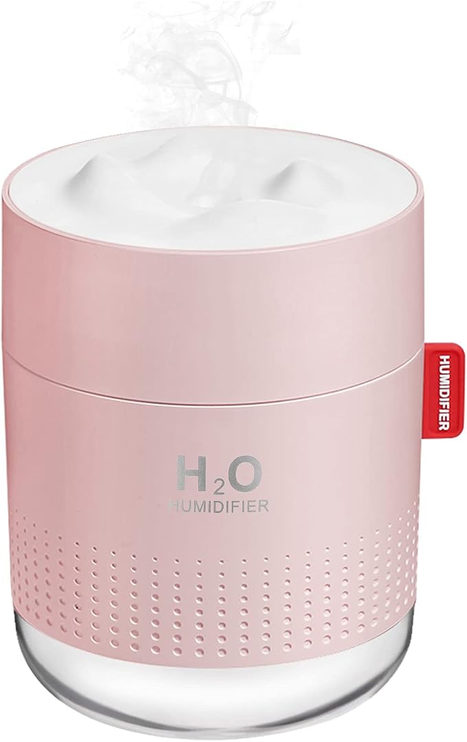 Portable Mini Cool Mist Humidifier, 500ml USB Personal Desktop Humidifier for Baby Bedroom, Travel, Office, Home - Auto