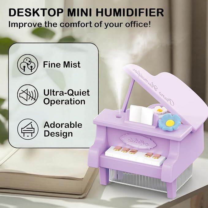 Portable Mini humidifie,350mL Cool Mist Humidifie,1200mAh Quiet for Home/Nursery/Office,Portable Mini Air