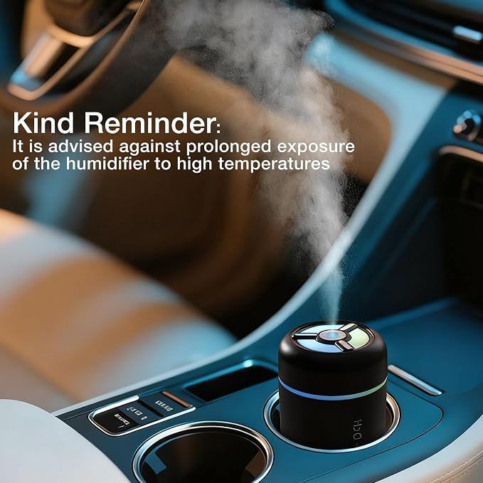 Portable Mini Humidifier, 300ml USB Cool Mist Small Humidifier with Colorful Lights., alternate product view 5