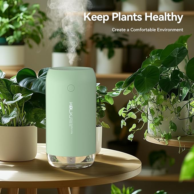 Portable Mini Humidifier, 350ml Small Cool Mist Humidifier, USB Personal Desktop Humidifiers for Bedroom Car Office Travel
