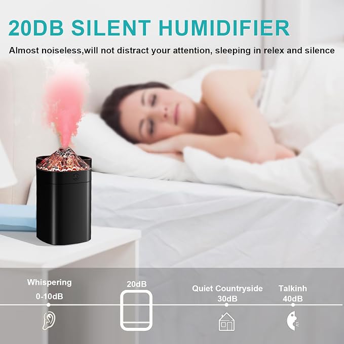 Portable Mini Humidifier, 400ml Small Humidifier with 2 Modes Large Spray, USB Personal Desktop Humidifiers for Home Bedroom