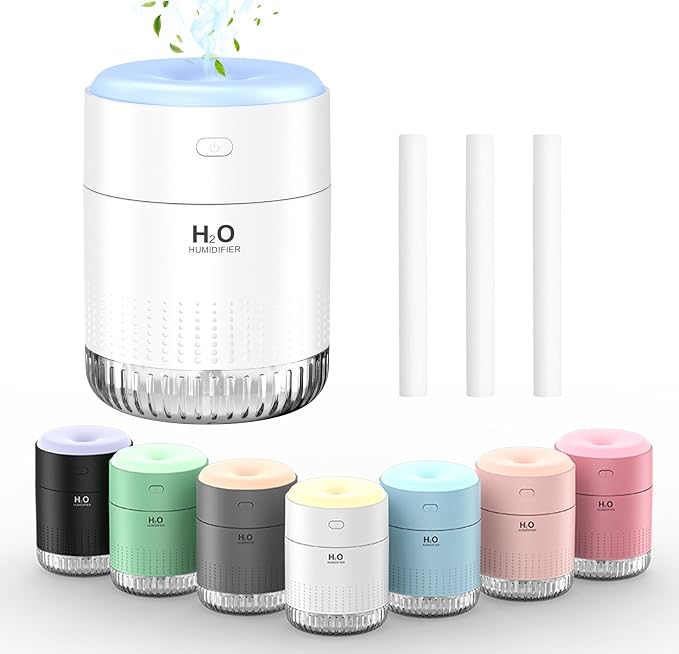 Portable Mini Humidifier, 500ML USB Personal Cool Mist Humidifiers for Bedroom Office Travel Desk, product image