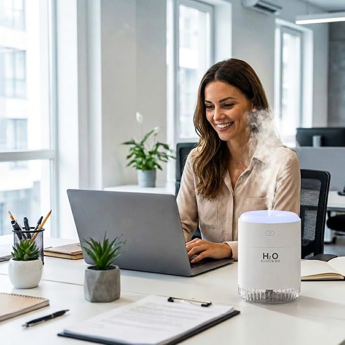 Portable Mini Humidifier, 500ML USB Personal Cool Mist Humidifiers for Bedroom Office Travel Desk, alternate product view 5