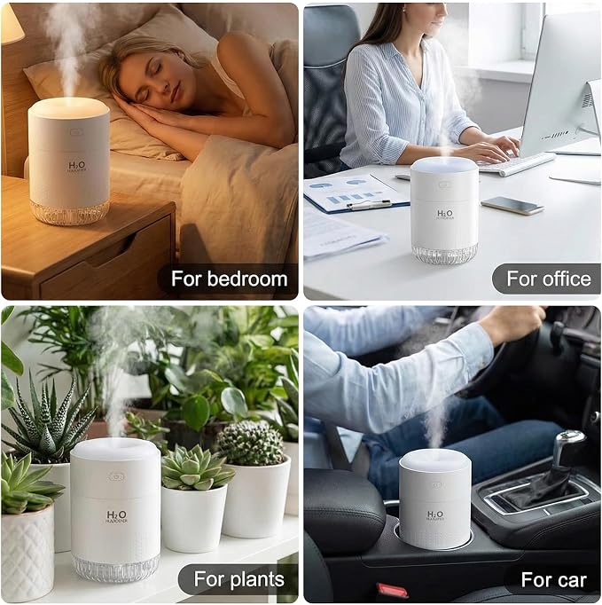 Portable Mini Humidifier, 500ML USB Personal Cool Mist Humidifiers for Bedroom Office Travel Desk, alternate product view 7