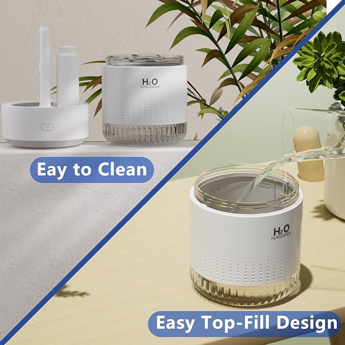 Portable Mini Humidifier, 500ML USB Personal Cool Mist Humidifiers for Bedroom Office Travel Desk, alternate product view 8